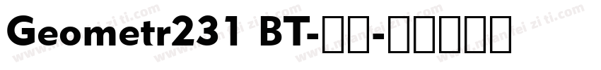 Geometr231 BT-常规字体转换